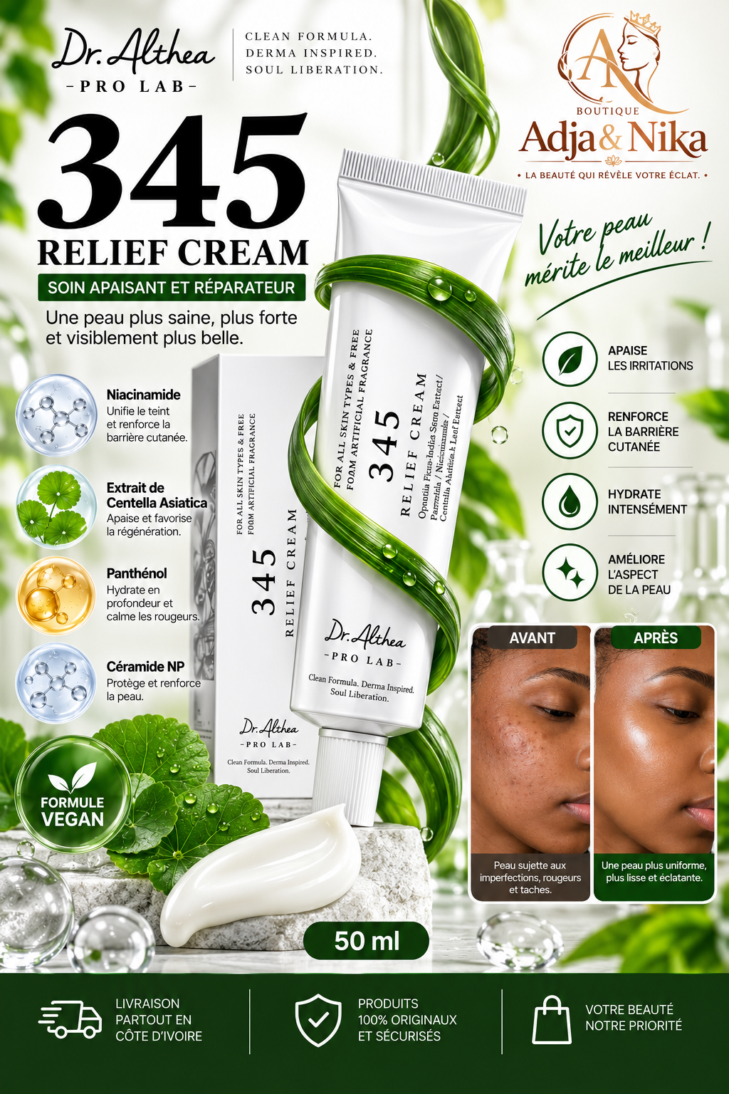 Crème Reparatrice 345 Relief Cream